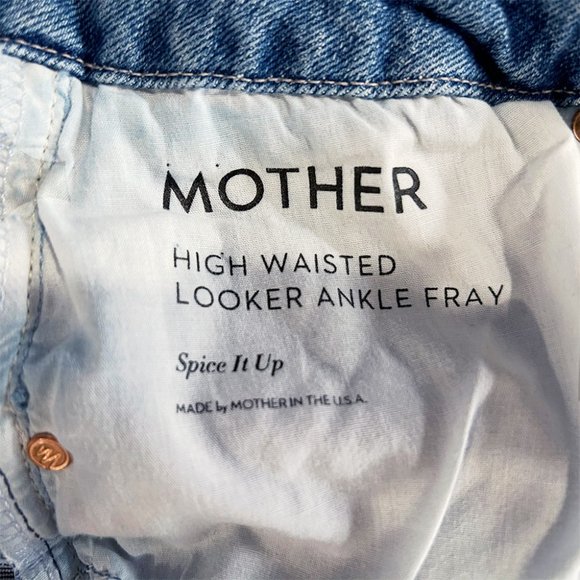 Mother Denim High Waisted Looker Ankle Fray in Spice it Up, Size 27 - Picture 13 of 14